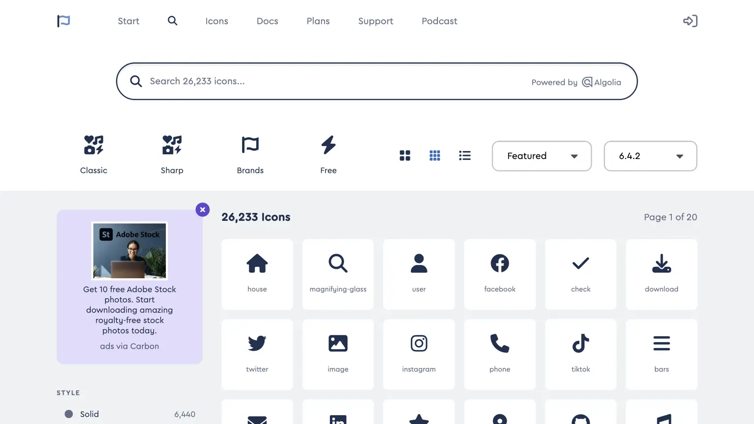 FontAwesome首頁截圖