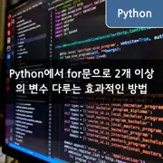 Python에서 for문으로 2개 이상의 변수 다루는 효과적인 방법