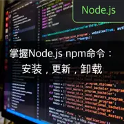 掌握Node.js npm命令：安装，更新，卸载