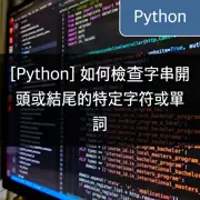 [Python] 如何檢查字串開頭或結尾的特定字符或單詞