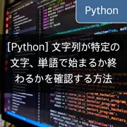 [Python] 文字列が特定の文字、単語で始まるか終わるかを確認する方法