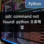 [Python] 'zsh: command not found: python' 오류 해결하기