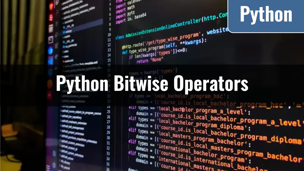 Python Bitwise Operators With Examples Explained Clonecoding 5074